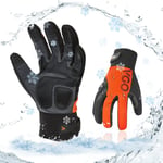 Vgo... Gants de travail d'hiver étanches pour chambres froides et congélateurs, doublure Thinsulate w/3M, écran tactile 1 paire (SL8777FLWP)