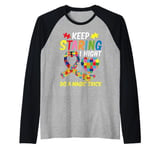 Keep staring i might do a magic Trick Autism Raglan Baseball Tee