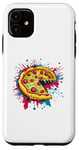 Coque pour iPhone 11 Tranche de pizza colorée Explosion Art Fun