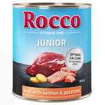 Rocco Junior 6 x 800 g - Storfe med laks & poteter