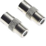 F-Stecker-Buchse Auf IEC-Koax-Buchse, 75 Ohm - Antenne CATV TV FM PAL Buchse RF Adapter DVB-T Stecker, Antenne Koaxial - 2 Stück