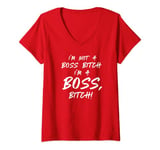 Womens I'm A Boss Babe Top Cute Funny Boss V-Neck T-Shirt