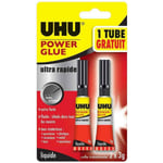 2 Colles Extra Forte Power Glue 3 G - Uhu