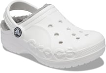 Crocs Baya Lined Clog K Sabot, White/Light Grey, 35 EU