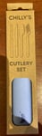 CHILLY'S   SERIES 2  CUTLERY SET WHALE BLUE