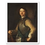 Artery8 Peter The Great Tsar Of Russia Portrait Painting Art Print Framed Poster Wall Decor 12x16 inch