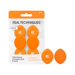 Real Techniques Mini Miracle Concealer Puff, petite bouffée de maquillage pour fond de teint et correcteur liquide et crème, correcteur ciblé sous les yeux et les imperfections,6 unités