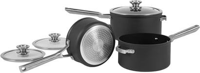 Ninja ZEROSTICK Stackable Cookware 16cm, 18cm and 20cm Saucepans, 