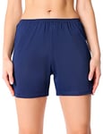 Bellivalini Femme Pantalon Court Shorts de Soie de Viscose BLV50-270 (Marine Bleu, M)