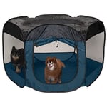 Furhaven Pop Up Playpen Pet Tent Playground - Sailor Blue, Extra Large