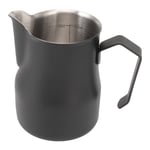 (Matte Black 350ml)Milk Frother Steamer Cup Milk Pitcher Cup 304 Stainless