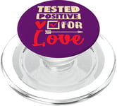 Valentine's Day for couples Tested positive for love Pajama PopSockets PopGrip for MagSafe