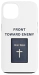 iPhone 13 Front Toward Enemy – Christian Faith Military Cross & Bible Case