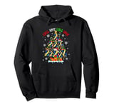 Faith Hope Fight Love Christmas Tree Down Syndrome Ribbons Pullover Hoodie