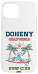 Coque pour iPhone 15 Plus Club de surf rétro de Doheny Beach en Californie