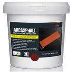 Peinture bitume goudron asphalte macadam résine sol extérieur béton enrobé rénov décoration ARCASPHALT - 15 kg (jusqu'à 30 m² en 2 couches) Rouge