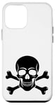 Coque pour iPhone 12 mini #snirt Coque de protection à capuche Motif crâne et os