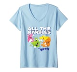 Hungry Hungry Hippos Grabbing All the Marbles V-Neck T-Shirt