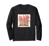 Sakura Trees In Bloom Landscape Vintage Graphic Long Sleeve T-Shirt