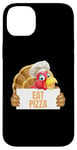 Coque pour iPhone 14 Plus Un cuisinier drôle de Thanksgiving à la dinde mange une pizza