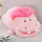 Jouet Peluche Bebe 1er Age Coussin Peluche Enfant Douce Peluche Doudou Kawaii Animaux Peluche Enfant Hippo Rose Cadeaux Aniverssaire Fille Garcon 45cm