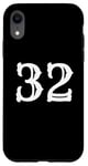 iPhone XR Number 32 in white large bold American west style font Case