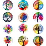 12-pack Tree of Life kylskåpsmagneter 3D glas anslagstavla kontorsmagneter set estetisk Tree of Life små kylskåpsmagneter