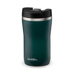 Aladdin Barista Café Thermavac Leak-Lock Stainless Steel Thermos Travel Mug for Hot Drinks 0.25L Basil Green – Keeps Hot for 2.5 Hours - BPA-Free Reusable Coffee Cups - Leakproof - Dishwasher Safe
