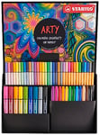 STABILO ARTY - Coffret coloriage x 55 feutres - 11 feutres Pen 68 + 11 feutres pinceau Pen 68 brush + 9 feutres Pen 68 MAX + 12 stylos point 88 + 12 stylos pointMax