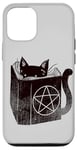 Coque pour iPhone 12/12 Pro SataniCat Pentagramme Chat Satan Demon Necronomicon Lover