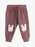 Lindex Baby Bunny Waffle Trousers, Dark Dusty Lilac