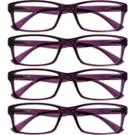 Company Purple Readers Value 4 Pack Designer Style Herr Dam RRRR92-5 +3.50 Lila Purple +3.50 Magnification