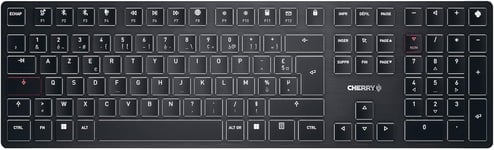 KW X ULP, Clavier mécanique haut de gamme ultra-plat, layout français (AZERTY), clavier multi-appareils sans fil, jusqu¿à 4 appareils, rechargeable, noir