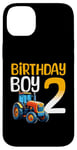 Coque pour iPhone 14 Plus Tracteur agricole pour 2e anniversaire garçon 2 ans