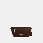 Coach Mens Elias Mini Belt Bag in Pebbled Leather - Dark Brown - One Size