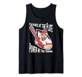 Patience at the Plate Power in the Swing Baseball Player Tank Top