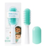 Frida Baby Brosse à cheveux pour enfant : brosse à cheveux à poils solides pour cheveux épais ou bouclés, brosse humide ou sèche, démêlante, brosse à cheveux + étui de rangement