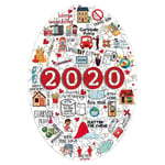 Puzzle 2020 en bois d'événements annuels - 1000 pièces - Pour adultes et enfants - Activité intérieure - Jeu classique pour commémorer les événements de l'année 2020