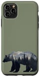 iPhone 11 Pro Max Mountain Forest Bear Silhouette Nature Wilderness Graphic Case