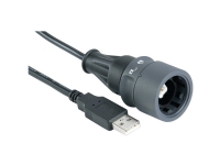 USB-kontakt PXP6040/B/2M00 Typ B (låsanordning) på typ A. PXP6040/B/2M00 Bulgin Innehåll: 1 st