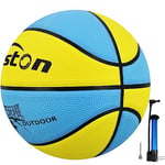 Senston Ballon de Basket Taille 5 avec Pompe, Basketball de Rue Intérieur/Extérieur