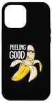 Coque pour iPhone 12 Pro Max Jeu de mots amusant à la banane Peeling Good