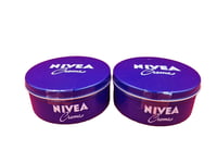 2x Nivea Moisturizing Body Creme Blue Tin Box Cream 250ml Each. Pack of 2