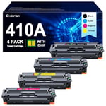 Coloran 410A CF410A Toner Compatible pour HP 410A CF410A pour HP Color Laserjet Pro MFP M477fdn M477fdw M477fnw M452dn M452dw M452nw M452dw (Noir, Cyan, Jaune, Magenta)