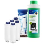 5x Water Filters for Delonghi DLSC002 and Verde Descaler for EcoDecalk DLSC500