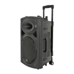 QTX - QR12PA, Compact portable PA unit with pull/carry handles, 2 wireless mics,