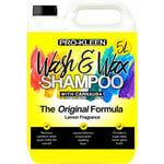 Wash & Wax Car pH Neutral Shampoo with Carnauba Wax - Lemon - 1 x 5L