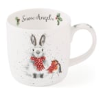 Wrendale Design Mugg 31cl, Snow Angel Rabbit & Robin