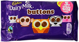 Cadbury Dairy Milk Buttons Treatsize Chocolate Bags, 5 x 14.4g