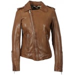 Blouson Oakwood  Blouson style perfecto Manga  ref_50425 Noisette